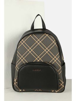 Allen Solly - Women Casual Checks Grey Backpack