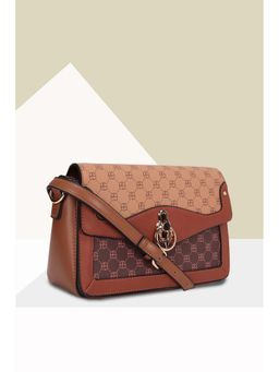 Allen Solly - Women Casual Printed Brown Sling Bag
