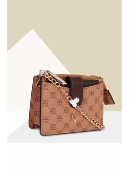 Allen Solly - Women Casual Printed Brown Sling Bag