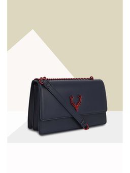Allen Solly - Women Casual Solid Navy Blue Sling Bag