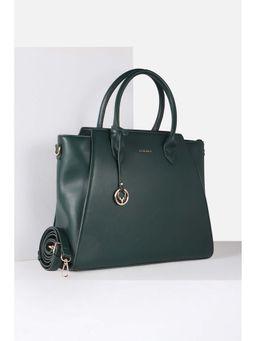 Allen Solly - Women Casual Textured Green Handbag with Detachable Strap