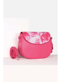 Allen Solly - Women Casual Printed Pink Sling Bag with Detachable Strap