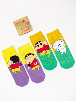 Thela Gaadi - Multicolor Printed Socks (Pack of 4)