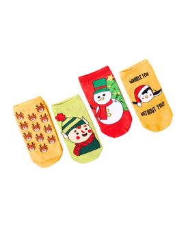 Thela Gaadi - Multicolor Printed Socks (Pack of 4)