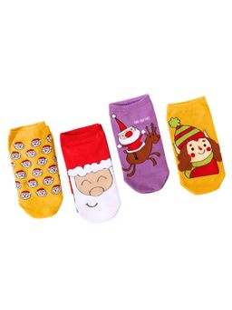 Thela Gaadi - Multicolor Printed Socks (Pack of 4)