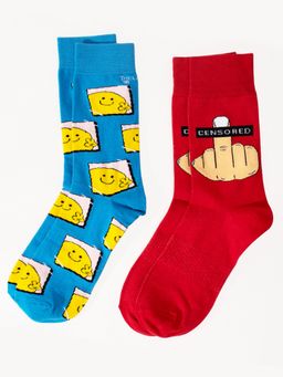 Thela Gaadi - Multicolor Printed Socks (Pack of 2)