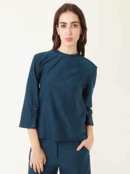 Zink London - Womens Blue Solid Top