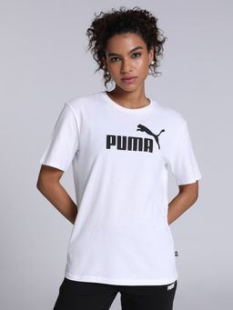 Puma - Essentials Logo Womens White Boyfriend T-shirt