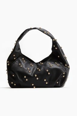 H&M - Women Black Stud-Decorated Shoulder Bag