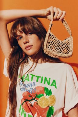 H&M - Women Beige Straw Handbag