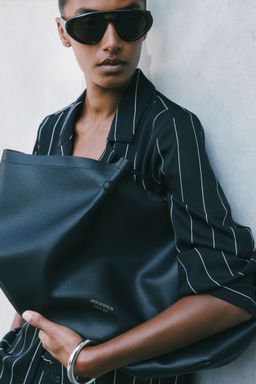 H&M - Women Black Shopper With Pouch Bag