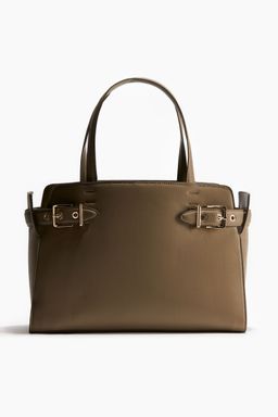 H&M - Women Beige Buckle-Detail Tote Bag