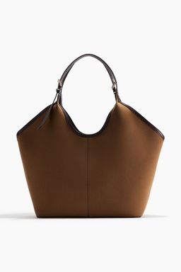 H&M - Women Brown Canvas Tote Bag