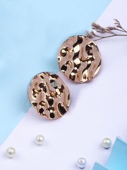 Lilly & Sparkle - Gold-Toned Contemporary Studs Earrings
