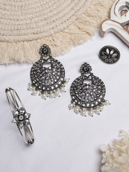 Teejh - by Joker and Witch Prajkata Silver Oxidised Jewelry Gift Set