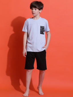 Lil Tomatoes - Boys Blue Cotton T-Shirt and Short (Set of 2)