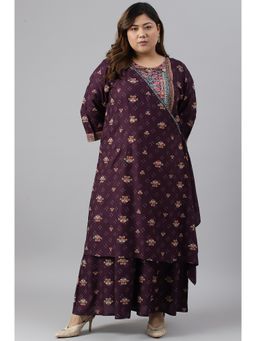 W - Purple Geometric Jumpsuit