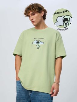 The Souled Store - Originals T-Shirt: Social Battery Men Relaxed Fit T-shirts