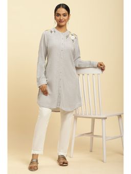 W - White Embroidered Tunic