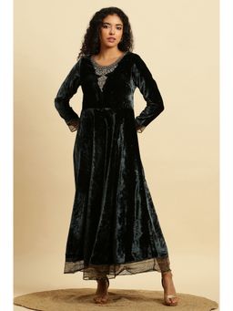 WISHFUL by W - Green Embroidered Dress