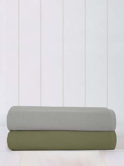 MULBERRY LIVING - Waffle Comfort Bath Towels (Set Of 2)