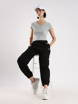 Calvin Klein - Women Black Solid Casual Trousers