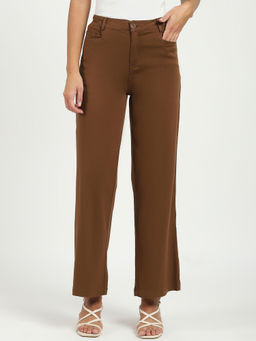 Global Republic - Women Brown Solid Casual Trouser