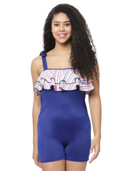 Cukoo - Padded Blue Frills Swimwear