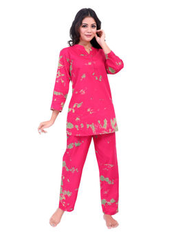 Velure - Trendy Tie-Dye Kurti Style Night Suit (Set of 2)