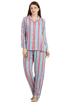 Velure - Striped Night Suit (Set of 2)
