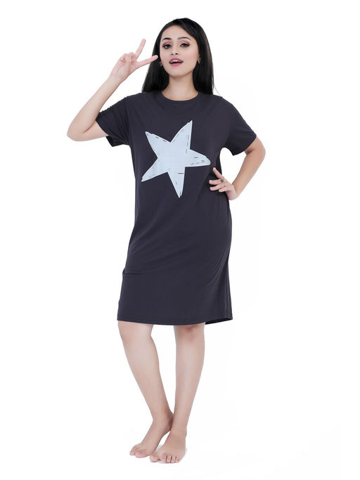 Buy Velure Star Print Short Nighty Online
