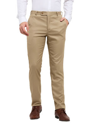 Red & Dark Fawn Solid Woolen Trouser (Pack of 2)