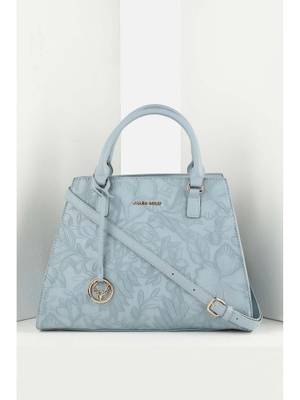 Buy Allen Solly Women Casual Printed Blue Handbag with Detachable Strap ...