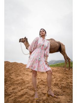 CUSTARD - Beige Floral Dress