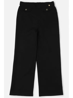 Allen Solly - Girls Black Solid Regular Fit Trouser