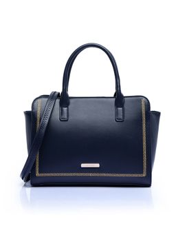 Caprese - Navy Blue Poppy Medium Satchel Bag