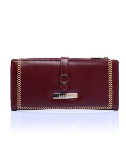Caprese - Maroon Poppy Fold Medium Wallet