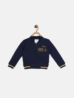 Elle Kids - Navy Blue Round Neck Jacket