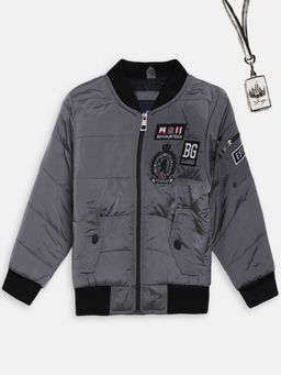 Blue Giraffe - Grey Boys Solid Jacket