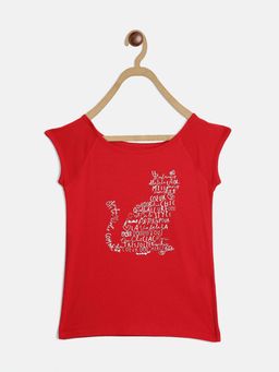 Elle Kids - Red Round Neck T-Shirt
