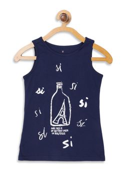 Elle Kids - Navy Blue Printed T Shirts