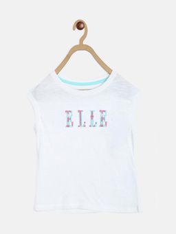 Elle Kids - White Solid T Shirts