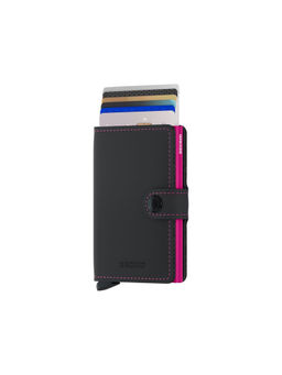 Secrid - Mini Wallet Matte Black & Fuchsia