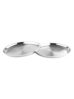ZEBRA - Double Wall Stainless Steel Dinner Plate (Set Of 2) 28.5Cm