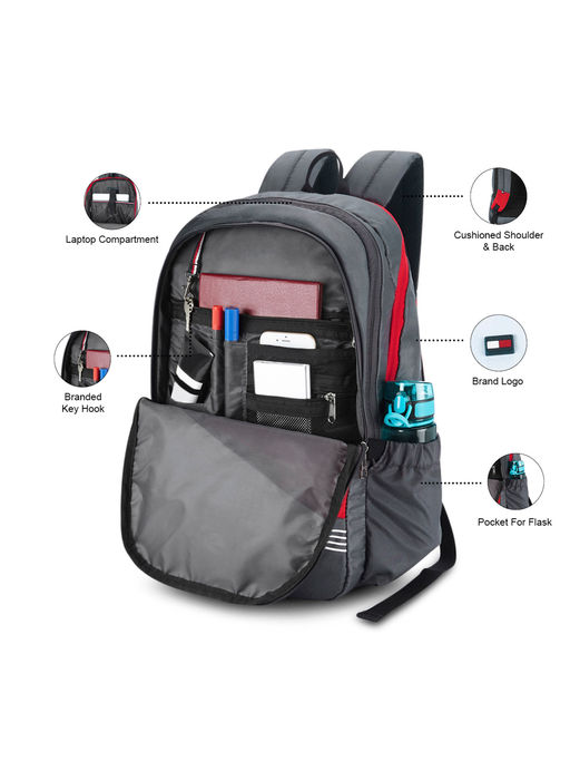 bentley laptop backpacks Buy Tommy Hilfiger Grey Bentley Laptop Backpack Online