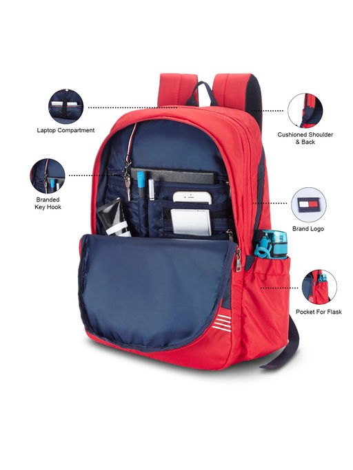 bendly red laptop backpack Buy Tommy Hilfiger Red Bentley Laptop Backpack Online