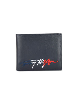 Tommy Hilfiger - Persian Mens Leather Global Coin Wallet Navy Blue