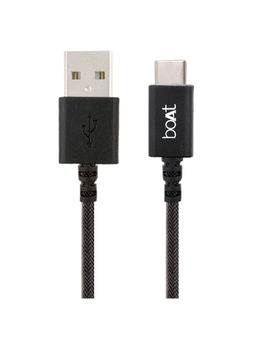 Boat - Type C A400 N USB-A 2.0 Male Data Cable, 2 Meter (Black)