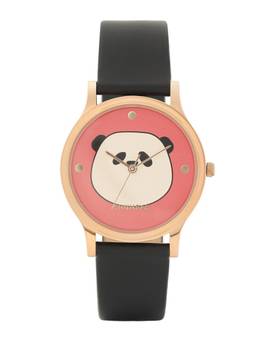 Teal by CHUMBAK - Black PU Leather Watch