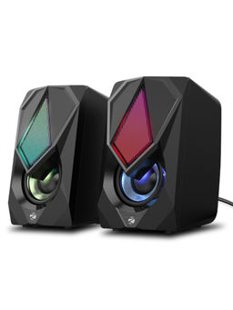 Zebronics - Zeb-Warrior II 2.0 Speaker for PC, Laptops, Desktop with RGB Lights, USB Powered